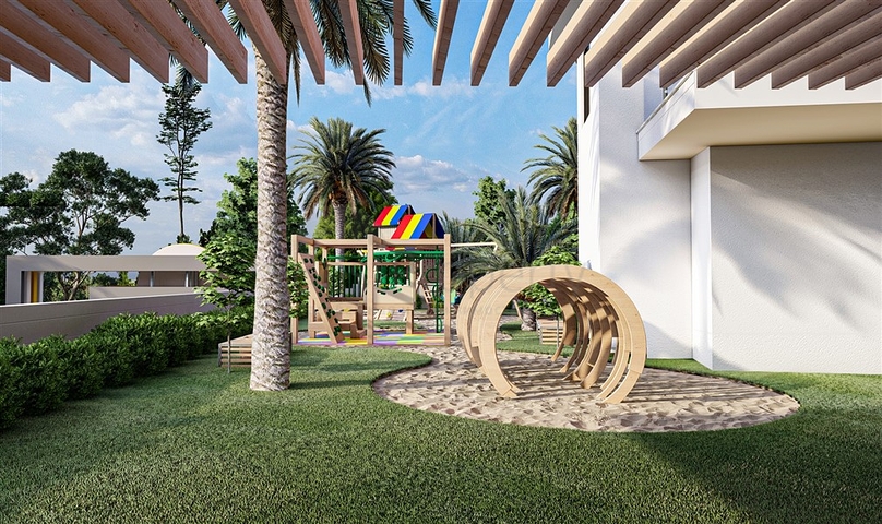 Двухкомнатная квартира с панорамным видом на горы в районе Махмутлар