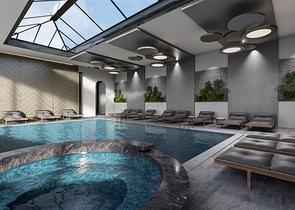 Двухкомнатная квартира с панорамным видом на горы в районе Махмутлар