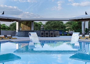 Двухкомнатная квартира с панорамным видом на горы в районе Махмутлар