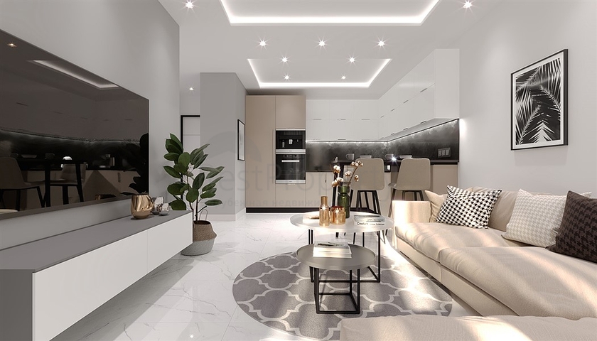 Квартира 1+1 в строящемся комплексе в Махмутларе