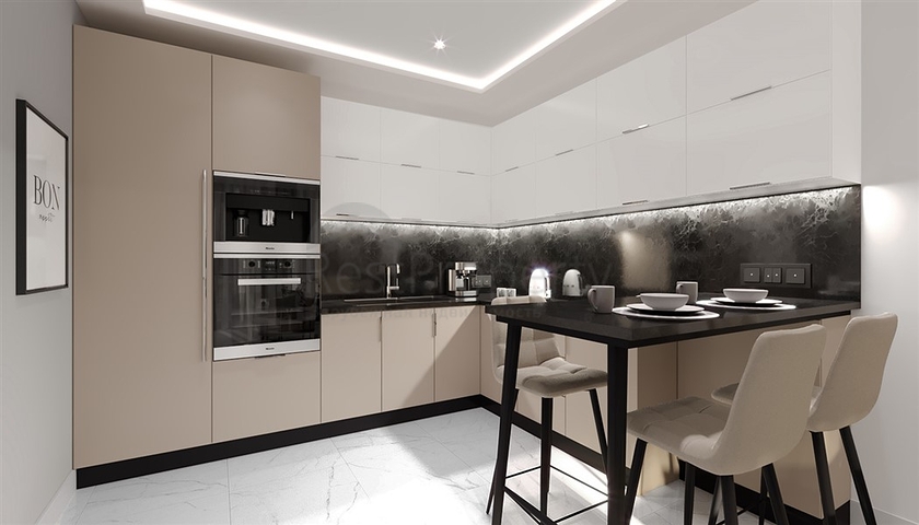 Светлая квартира 1+1 в строящемся комплексе