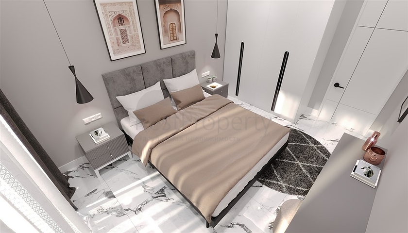 Светлая квартира 1+1 в строящемся комплексе