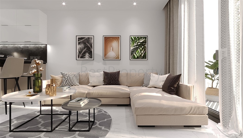 Светлая квартира 1+1 в строящемся комплексе