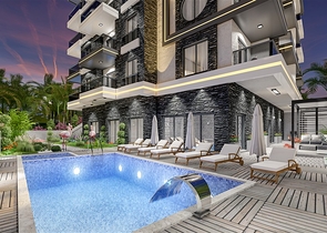 Светлая квартира 1+1 в строящемся комплексе