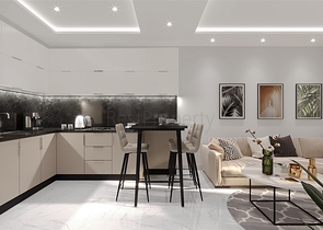 Светлая квартира 1+1 в строящемся комплексе