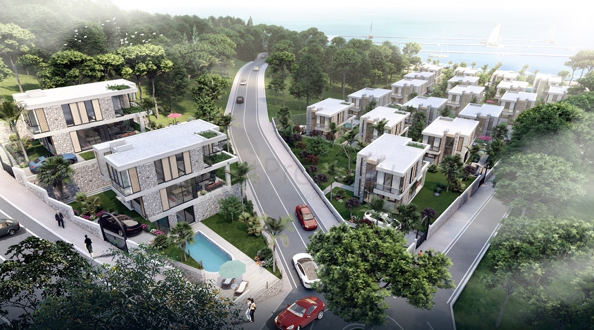 Привлекательные виллы в окружении пышной природы