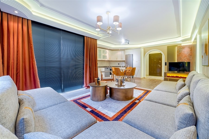 Квартира 2+1 с дизайнерским ремонтом в одном из самых зеленых комплексов Алании