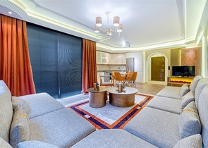 Квартира 2+1 с дизайнерским ремонтом в одном из самых зеленых комплексов Алании