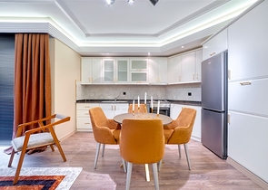 Квартира 2+1 с дизайнерским ремонтом в одном из самых зеленых комплексов Алании