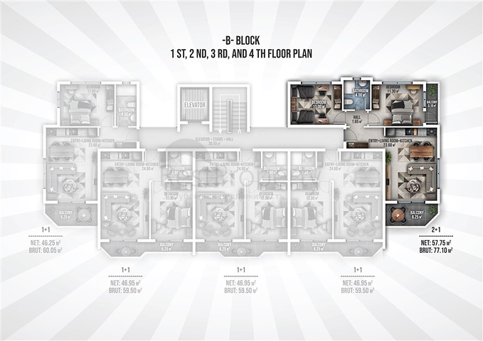 Инвестиционный проект в 400м от моря в районе Окурджалар