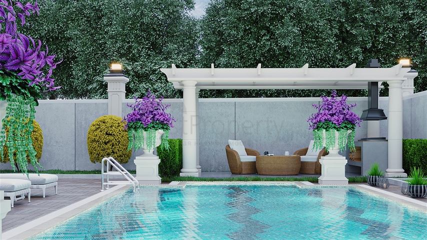 Вилла с видом на море 5+1 в районе Каргыджак