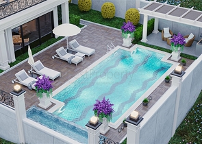 Вилла с видом на море 5+1 в районе Каргыджак