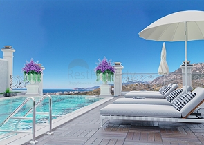 Вилла с видом на море 5+1 в районе Каргыджак