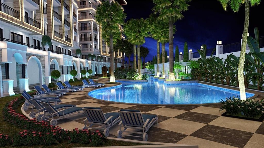 Квартира 2+1 в комплексе бизнес класса на Клеопатре