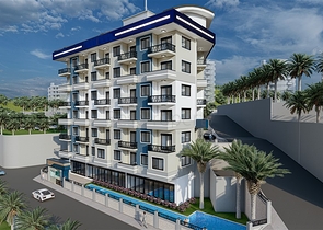 Продается квартира 1+1 в районе Махмутлар