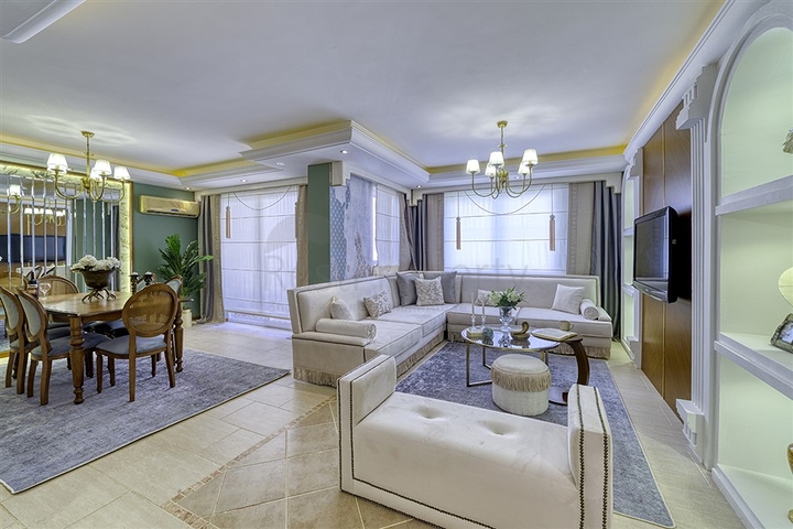 Апартаменты 2+1 на первой береговой в Махмутларе