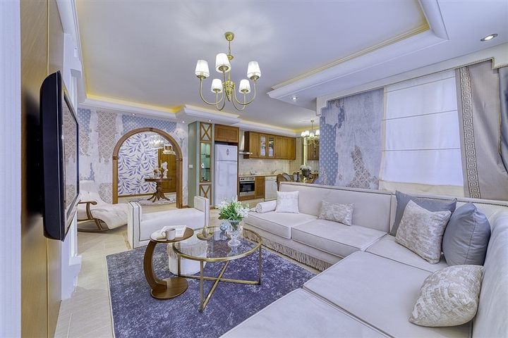 Апартаменты 2+1 на первой береговой в Махмутларе