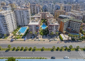 Апартаменты 2+1 на первой береговой в Махмутларе