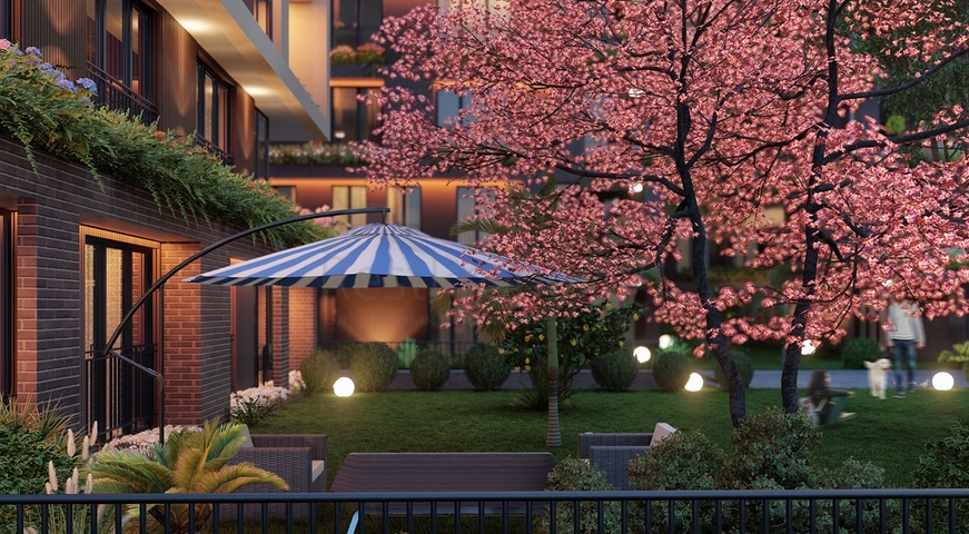 Окруженный зеленью масштабный проект в историческом центре