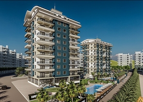 Апартаменты 1+1 в новом комплексе в Авсалларе