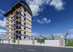 Квартира 1+1 в новом проекте в Авсалларе