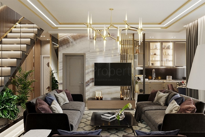 Квартира планировкой 1+1 в современном доме в районе Махмутлар