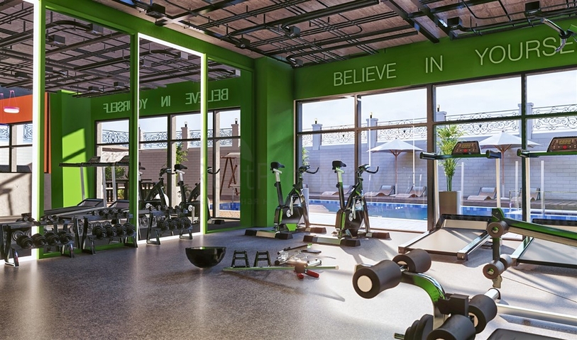 Квартира планировкой 1+1 в современном доме в районе Махмутлар