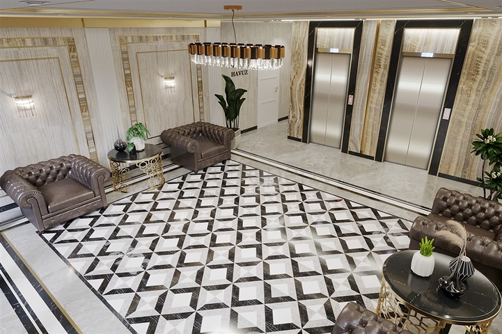 Квартира планировкой 1+1 в современном доме в районе Махмутлар