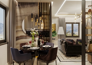 Квартира планировкой 1+1 в современном доме в районе Махмутлар