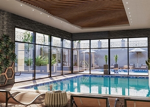 Квартира планировкой 1+1 в современном доме в районе Махмутлар