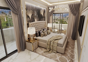 Квартира планировкой 1+1 в современном доме в районе Махмутлар