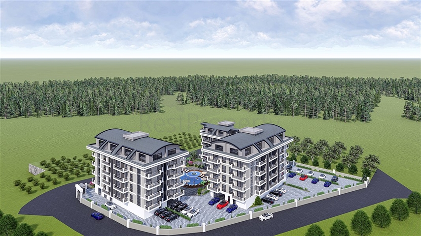 Двухкомнатная просторная квартира в районе Оба