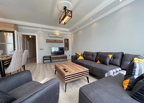 Квартира 2+1 с дизайнерским ремонтом в районе Оба