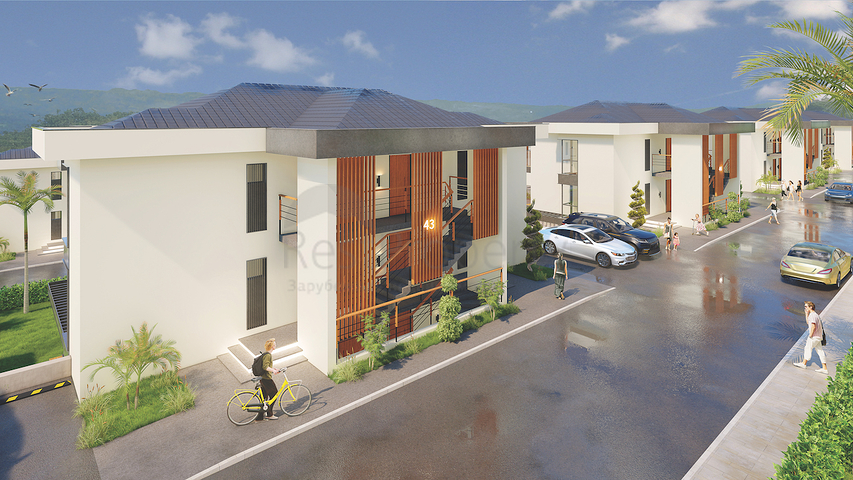 Апартаменты 2+1 в эко комплекс в окружении хвойного леса в районе Дортепе на восточной части Бодрума.