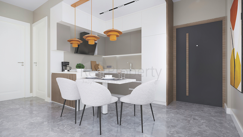 Апартаменты 2+1 в эко комплекс в окружении хвойного леса в районе Дортепе на восточной части Бодрума.