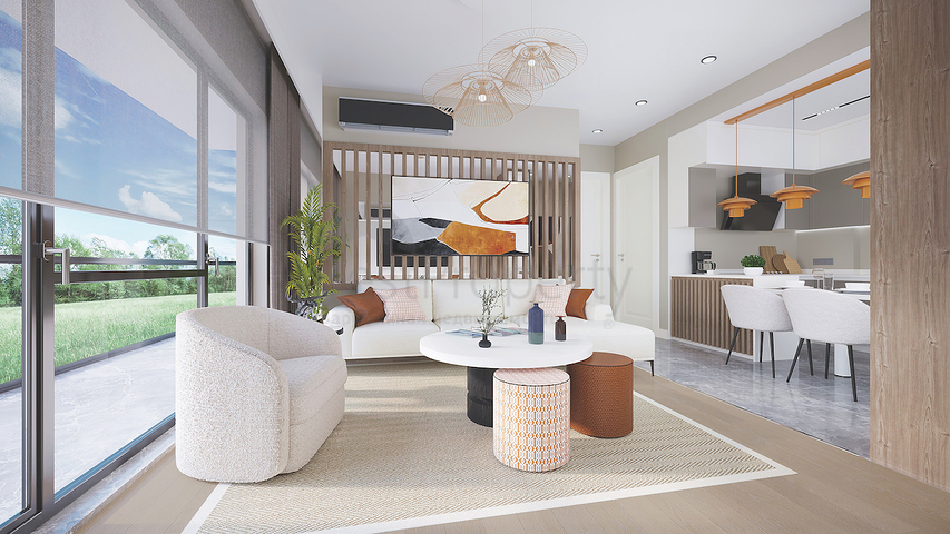 Апартаменты 2+1 в эко комплекс в окружении хвойного леса в районе Дортепе на восточной части Бодрума.