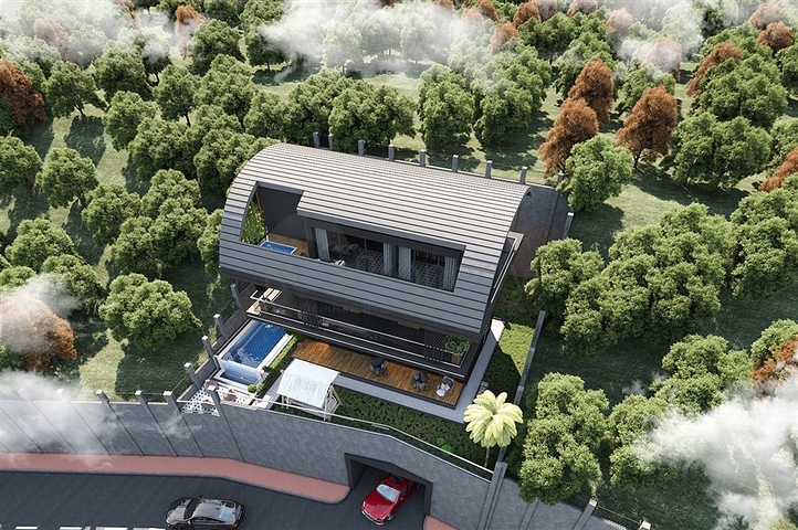 Новый проект эксклюзивной виллы в районе Каргыджак