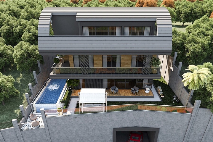 Новый проект эксклюзивной виллы в районе Каргыджак
