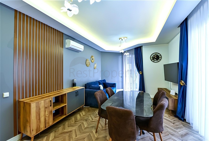 Меблированная квартира 2+1 в новом современном комплексе в центре Алании