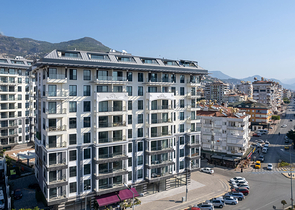 Квартира 3+1  в новом комплексе в районе пляжа Клеопатра