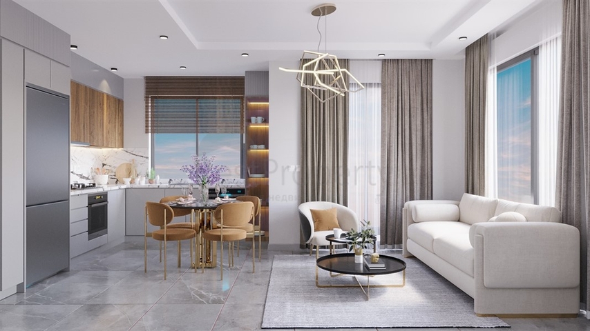 Новый проект в центре Аланьи с видом на море