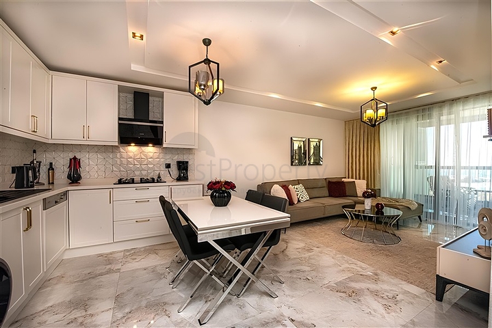 Квартира 1+1 с видом на море в районе Каргыджак