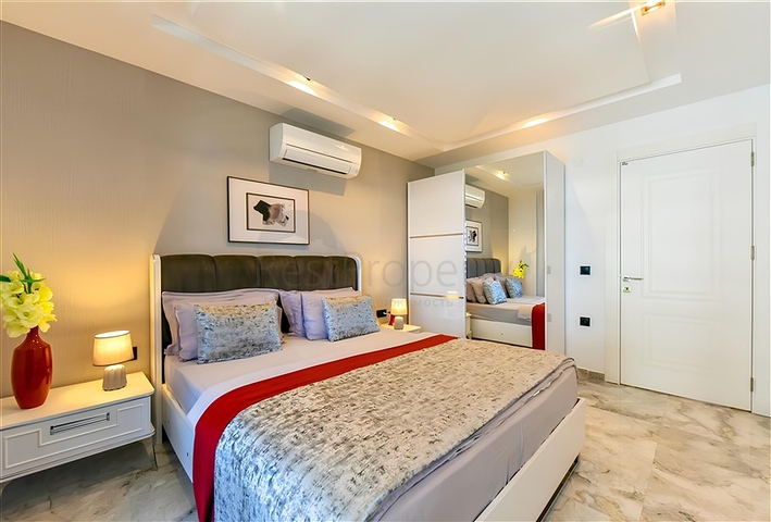 Квартира 1+1 с видом на море в районе Каргыджак