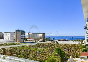 Квартира 1+1 с видом на море в районе Каргыджак