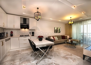 Квартира 1+1 с видом на море в районе Каргыджак