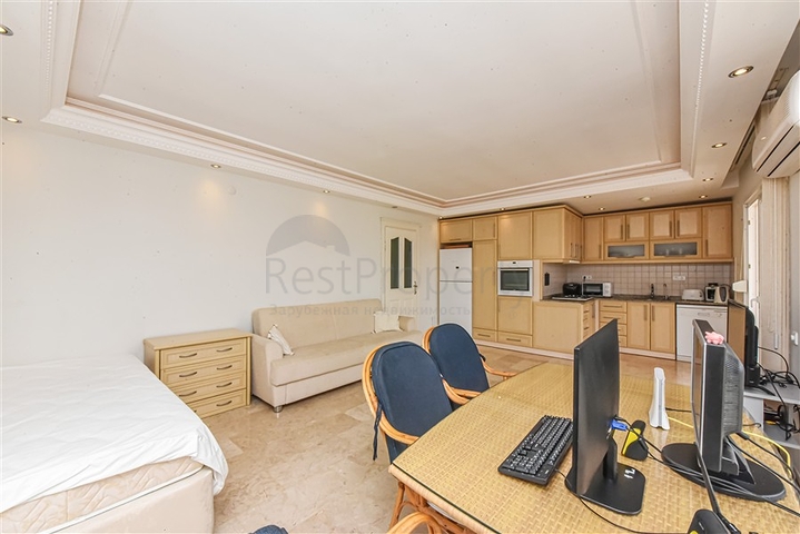 Просторная квартира 2+1 с видом на море в тихом районе Алании 