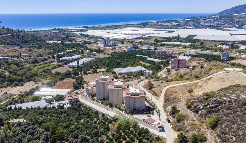 Просторная квартира 2+1 с видом на море в тихом районе Алании 