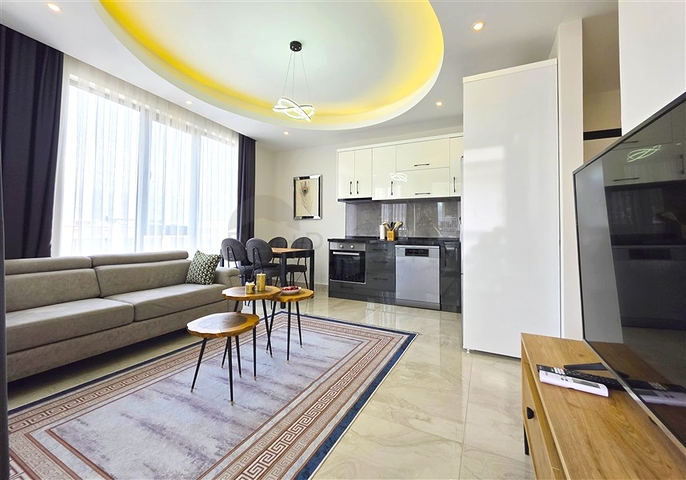 Уютная квартира 1+1 в аренду рядом с морем в районе Оба