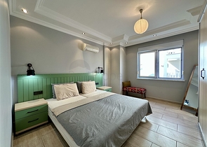 Просторная меблированная квартира 2+1 всего в 150 метрах от моря в районе Оба