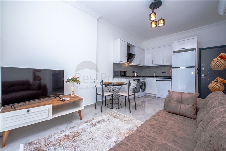 Уютная меблированная квартира 1+1 в современном комплексе с инфраструктурой курортного уровня